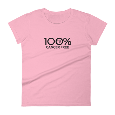 100% CANCER FREE Women's Short Sleeve Tee - 100 Percent Tee Company