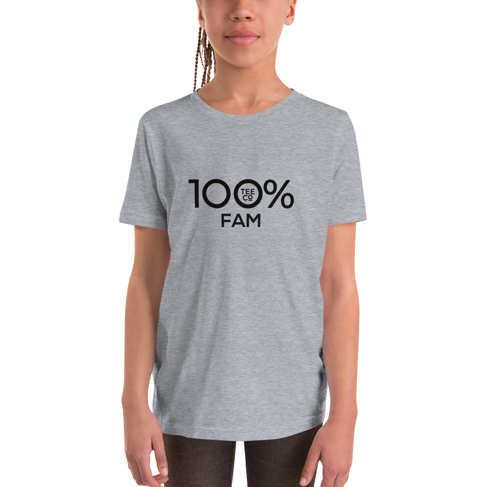 100% FAM Youth Short Sleeve Tee - 100 Percent Tee Company