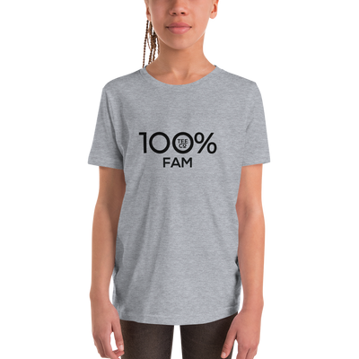100% FAM Youth Short Sleeve Tee - 100 Percent Tee Company