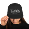 100% DECENT HUMAN Snapback Hat - 100 Percent Tee Company