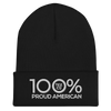 100% PROUD AMERICAN Cuffed Beanie - 100 Percent Tee Company