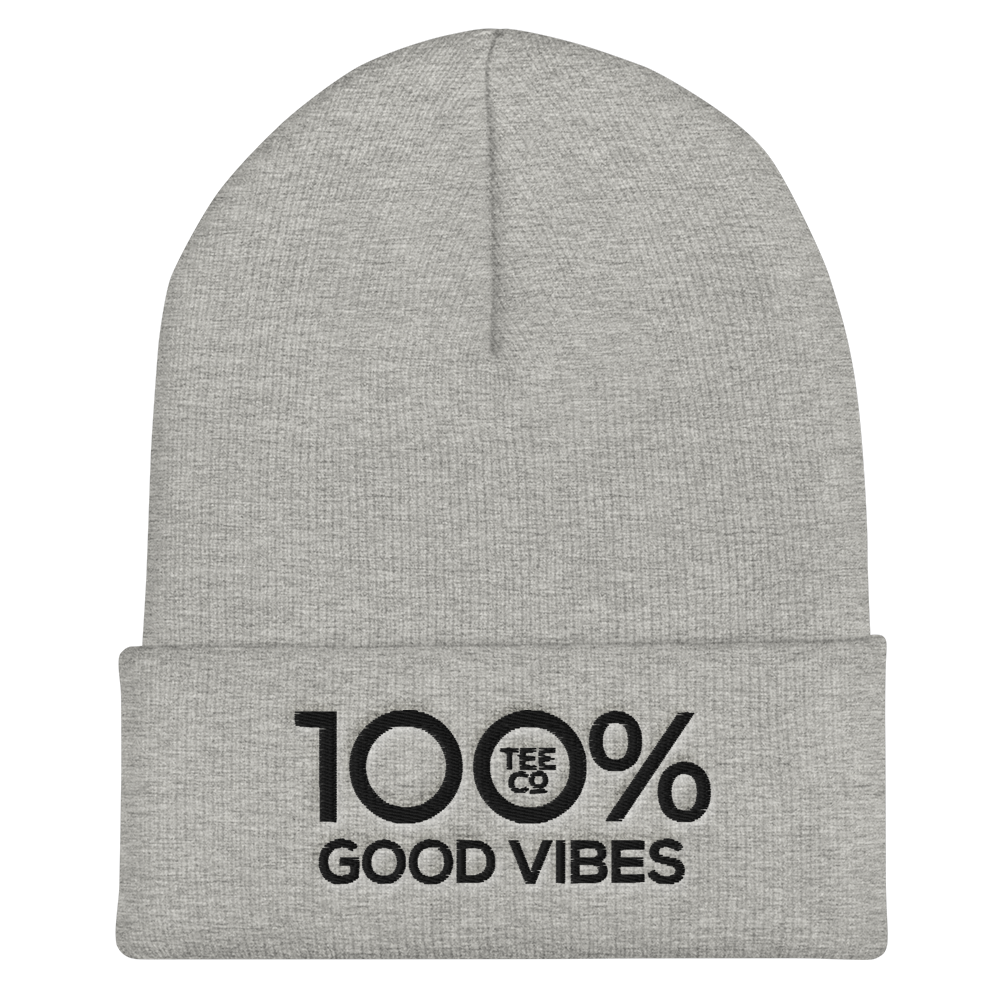 100% GOOD VIBES Cuffed Beanie - 100 Percent Tee Company