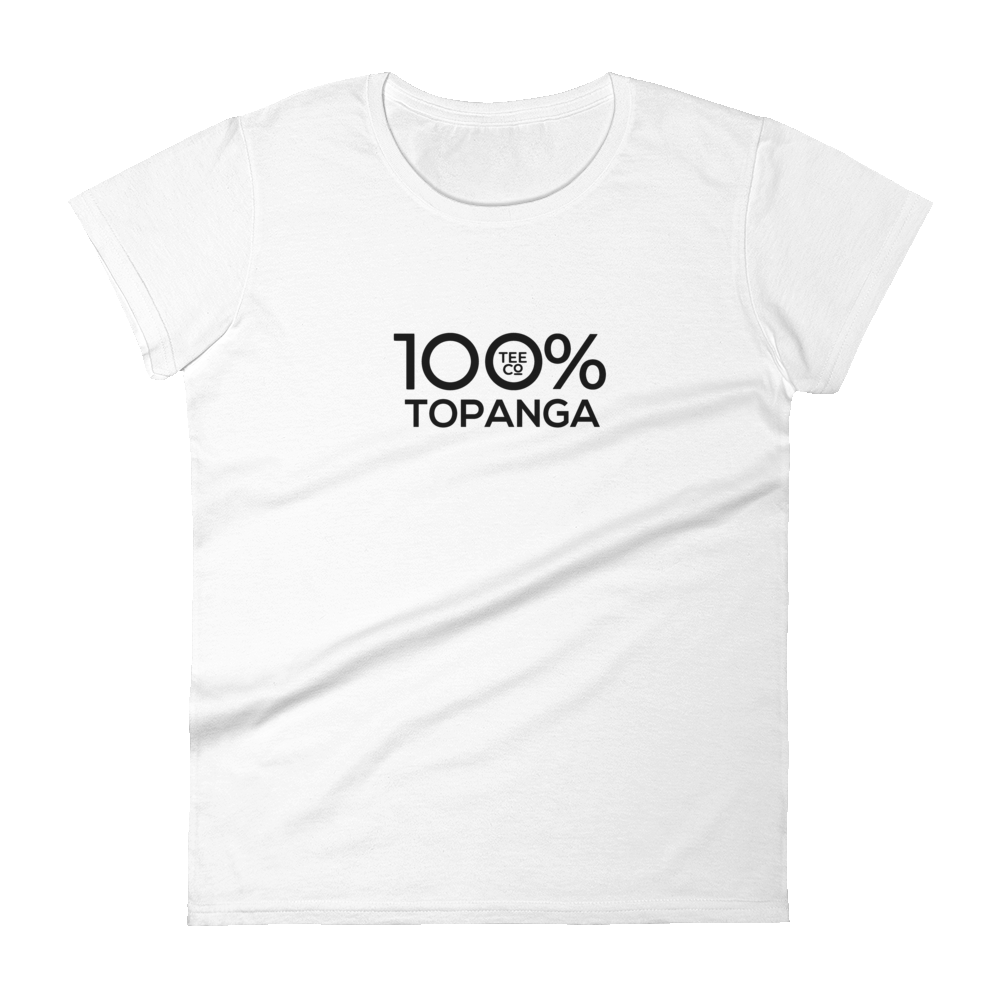 100% TOPANGA Women's Short Sleeve Tee - 100 Percent Tee Company