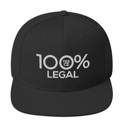 100% LEGAL Snapback Hat - 100 Percent Tee Company