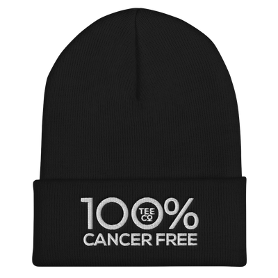 100% CANCER FREE Cuffed Beanie - 100 Percent Tee Company