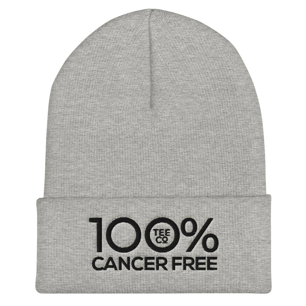 100% CANCER FREE Cuffed Beanie - 100 Percent Tee Company
