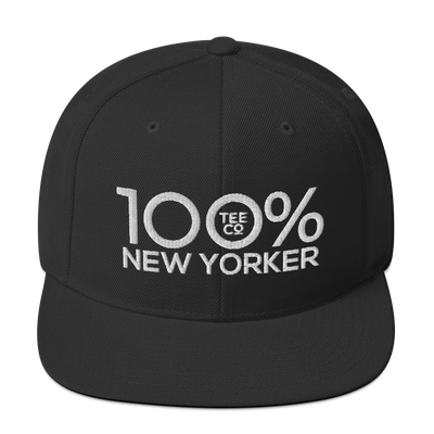 100% NEW YORKER Snapback Hat - 100 Percent Tee Company