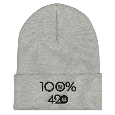 100% 420 Cuffed Beanie - 100 Percent Tee Company