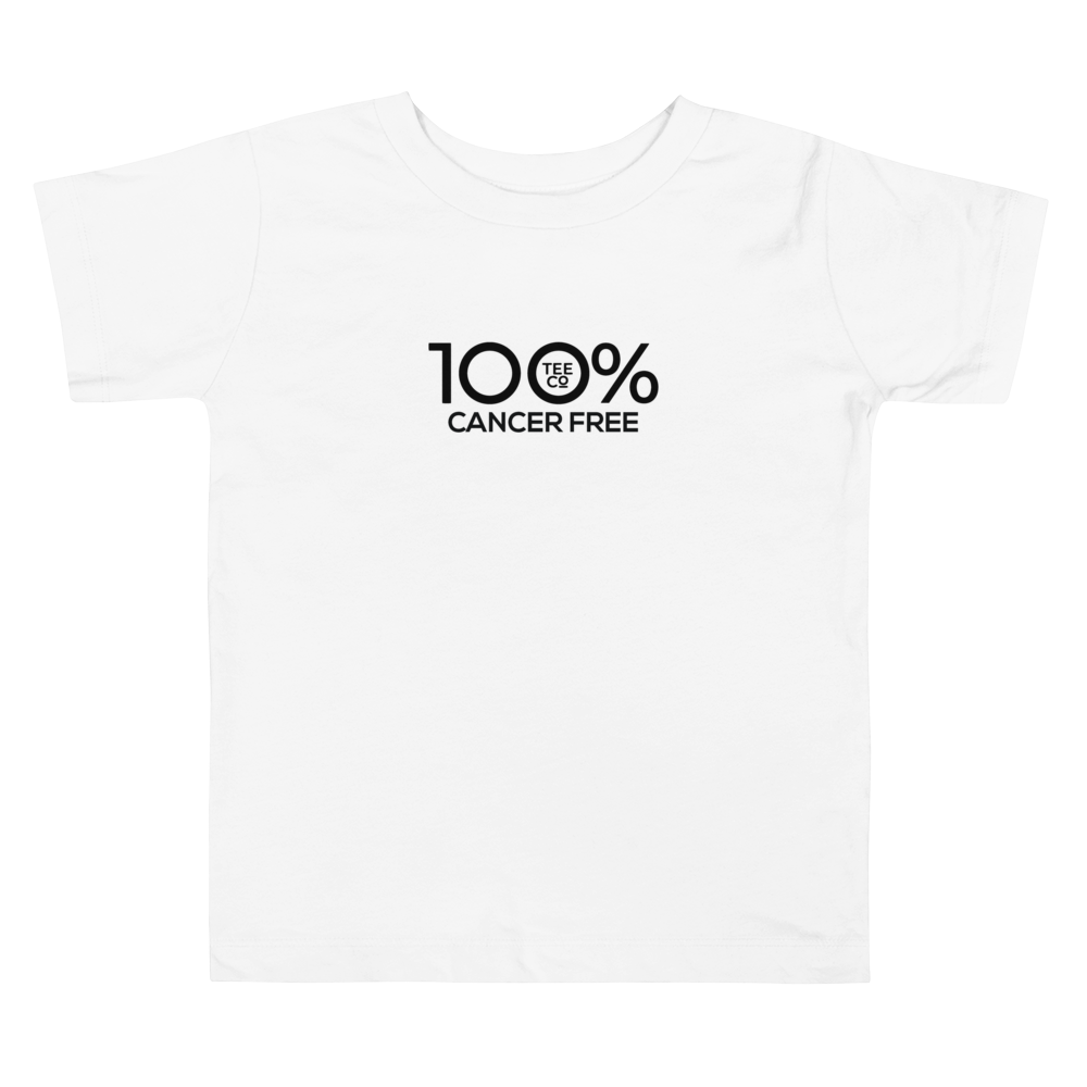 100% CANCER FREE Toddler Short Sleeve Tee - 100 Percent Tee Company