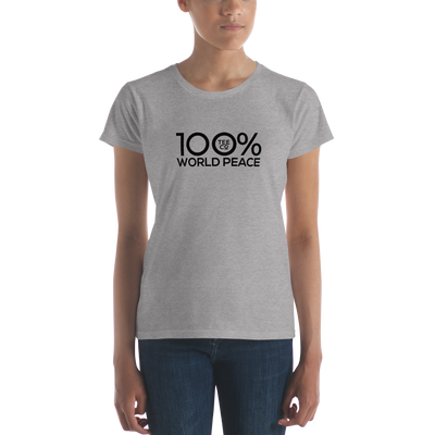 100% WORLD PEACE Women's Short Sleeve Tee - 100 Percent Tee Company