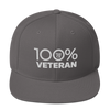100% VETERAN Snapback Hat - 100 Percent Tee Company