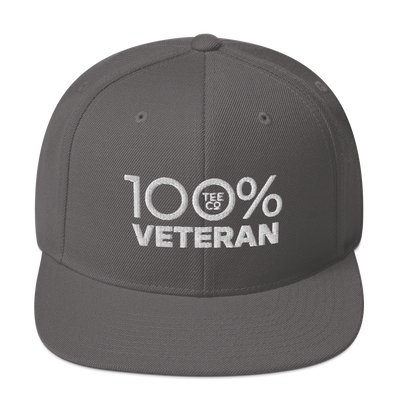 100% VETERAN Snapback Hat - 100 Percent Tee Company