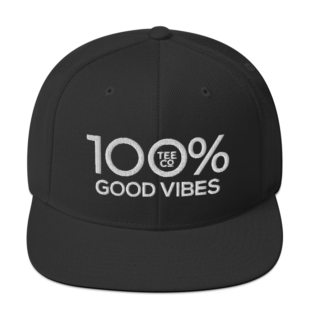 100% GOOD VIBES Snapback Hat - 100 Percent Tee Company