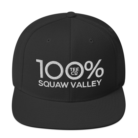 100% SQUAW VALLEY Snapback Hat - 100 Percent Tee Company