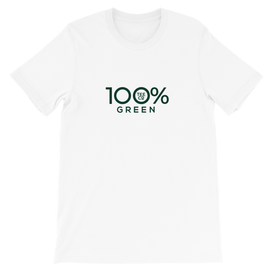 100% GREEN Short-Sleeve Unisex Tee - 100 Percent Tee Company