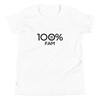 100% FAM Youth Short Sleeve Tee - 100 Percent Tee Company