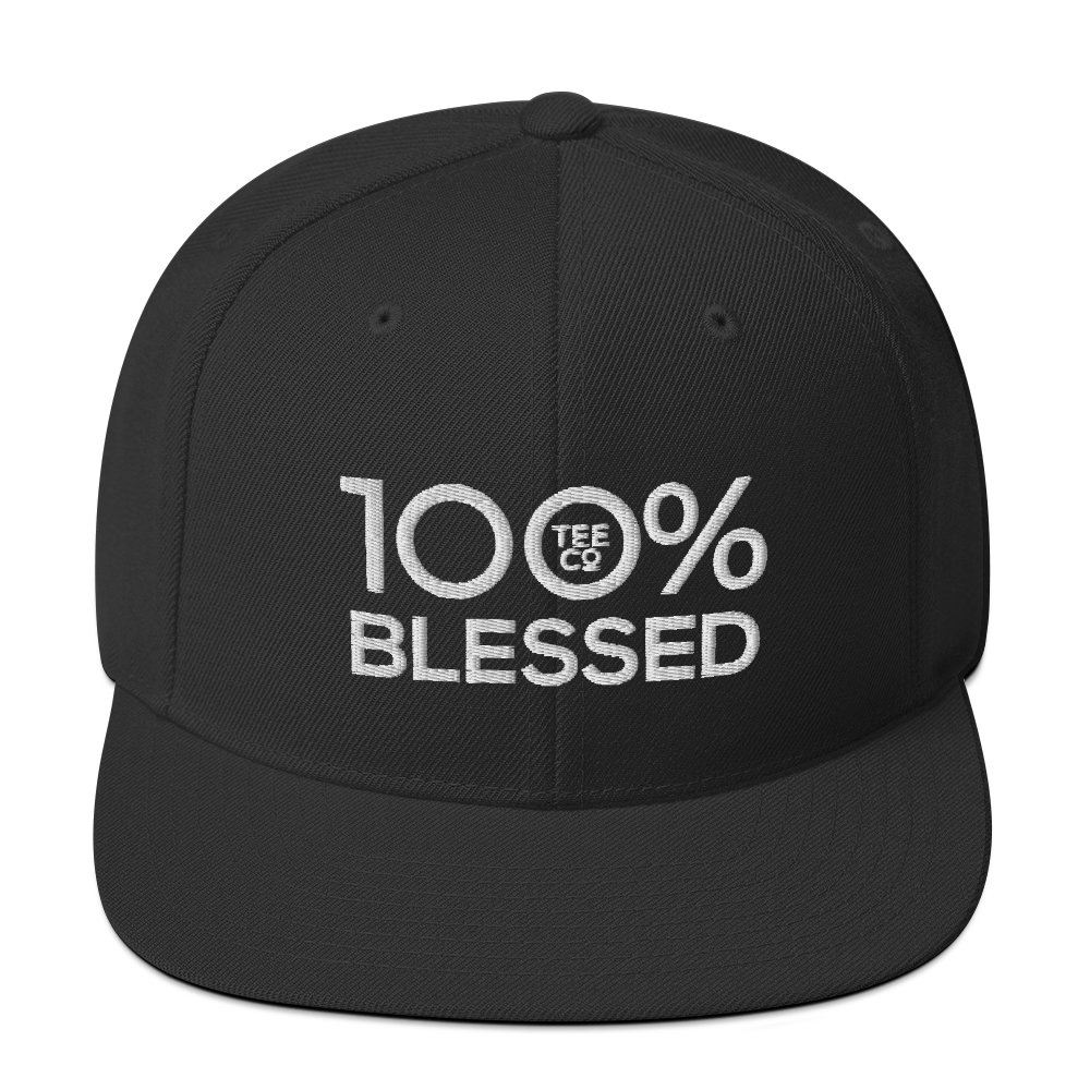 100% BLESSED Snapback Hat - 100 Percent Tee Company