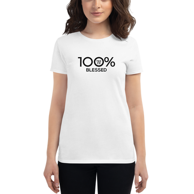 100% BLESSED Women's Short Sleeve Tee - 100 Percent Tee Company