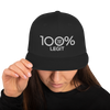 100% LEGIT Snapback Hat - 100 Percent Tee Company
