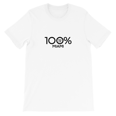 100% MIAMI Short-Sleeve Unisex Tee - 100 Percent Tee Company