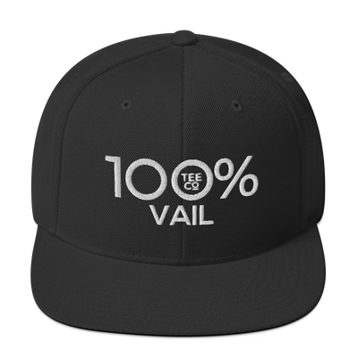 100% VAIL Snapback Hat - 100 Percent Tee Company