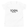 100% BOSTON Youth Short Sleeve Tee - 100 Percent Tee Company