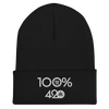 100% 420 Cuffed Beanie - 100 Percent Tee Company