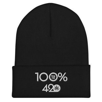 100% 420 Cuffed Beanie - 100 Percent Tee Company