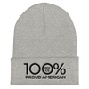 100% PROUD AMERICAN Cuffed Beanie - 100 Percent Tee Company
