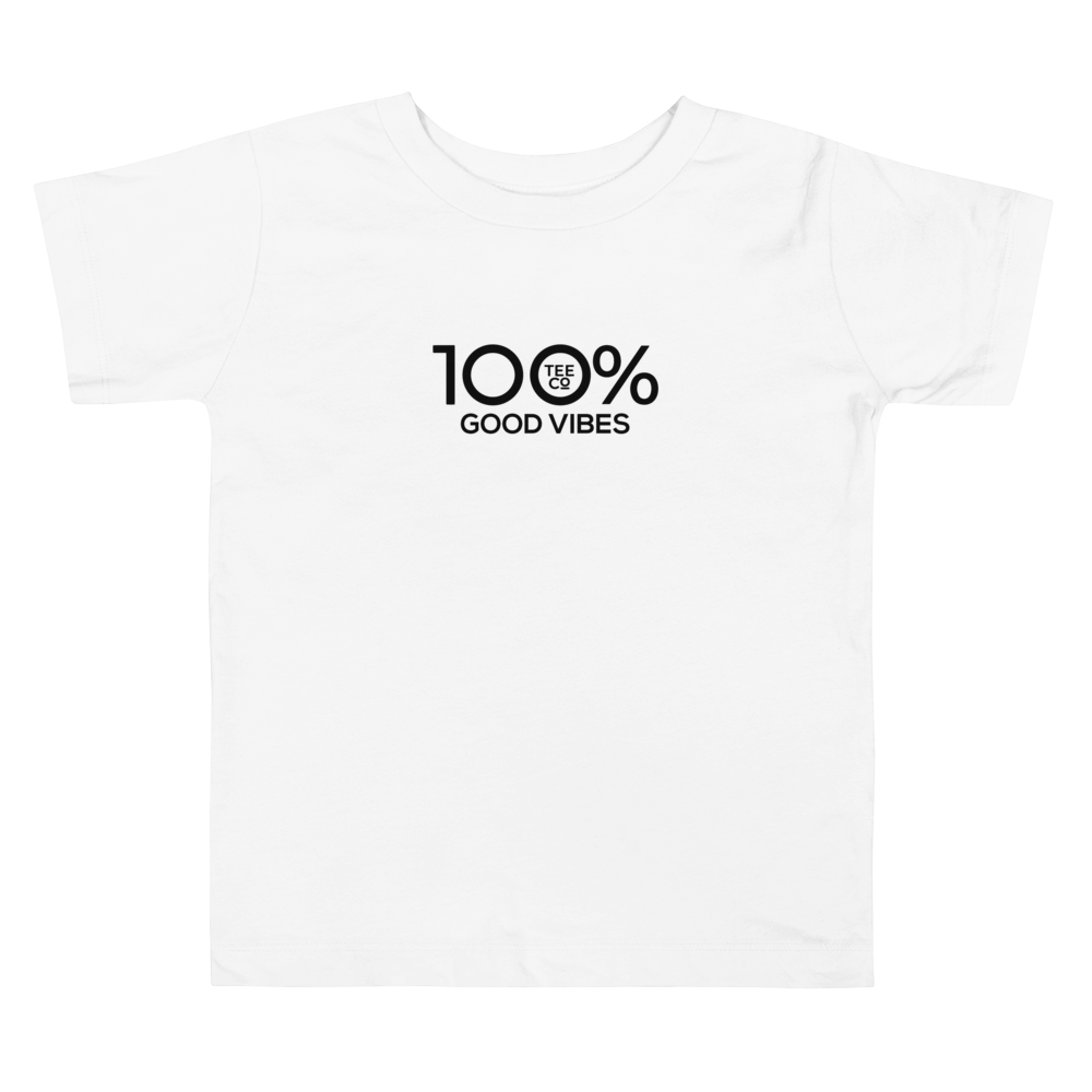 100% GOOD VIBES Toddler Short Sleeve Tee - 100 Percent Tee Company