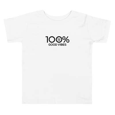 100% GOOD VIBES Toddler Short Sleeve Tee - 100 Percent Tee Company