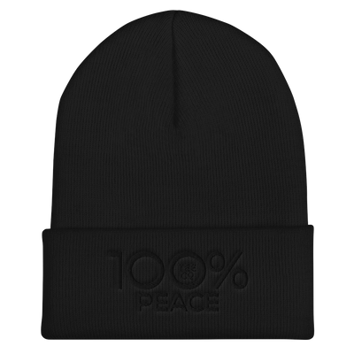 100% PEACE Cuffed Beanie - 100 Percent Tee Company