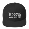 100% WHISTLER Snapback Hat - 100 Percent Tee Company