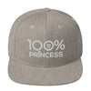 100% PRINCESS Snapback Hat - 100 Percent Tee Company