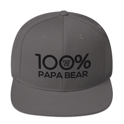 100% PAPA BEAR Snapback Hat