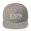 100% SHARK ALLY Snapback Baseball Hat to benefit Shark Allies - 100 Percent Tee Company