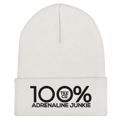 100% ADRENALINE JUNKIE Cuffed Beanie - 100 Percent Tee Company