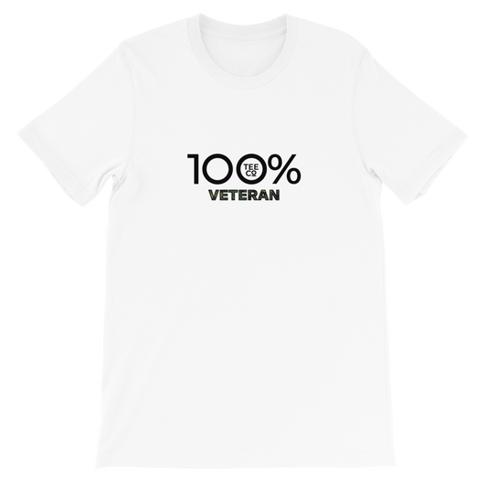 100% VETERAN Short-Sleeve Unisex Tee - 100 Percent Tee Company