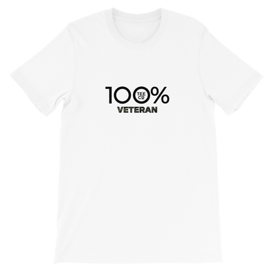 100% VETERAN Short-Sleeve Unisex Tee - 100 Percent Tee Company