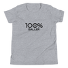 100% BALLER Youth Short Sleeve Tee - 100 Percent Tee Company