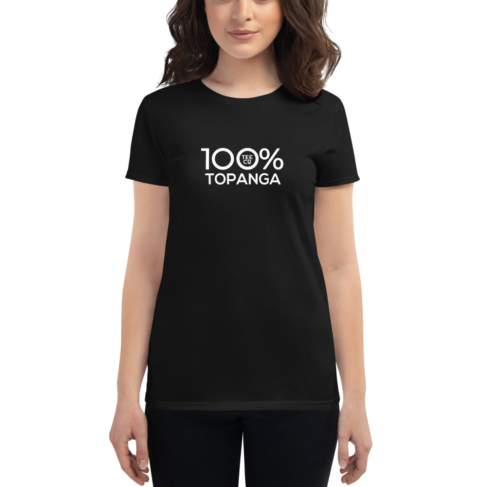 100% TOPANGA Women's Short Sleeve Tee - 100 Percent Tee Company