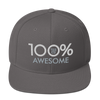 100% AWESOME Snapback Hat - 100 Percent Tee Company