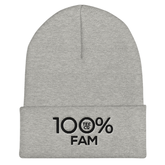 100% FAM Cuffed Beanie - 100 Percent Tee Company