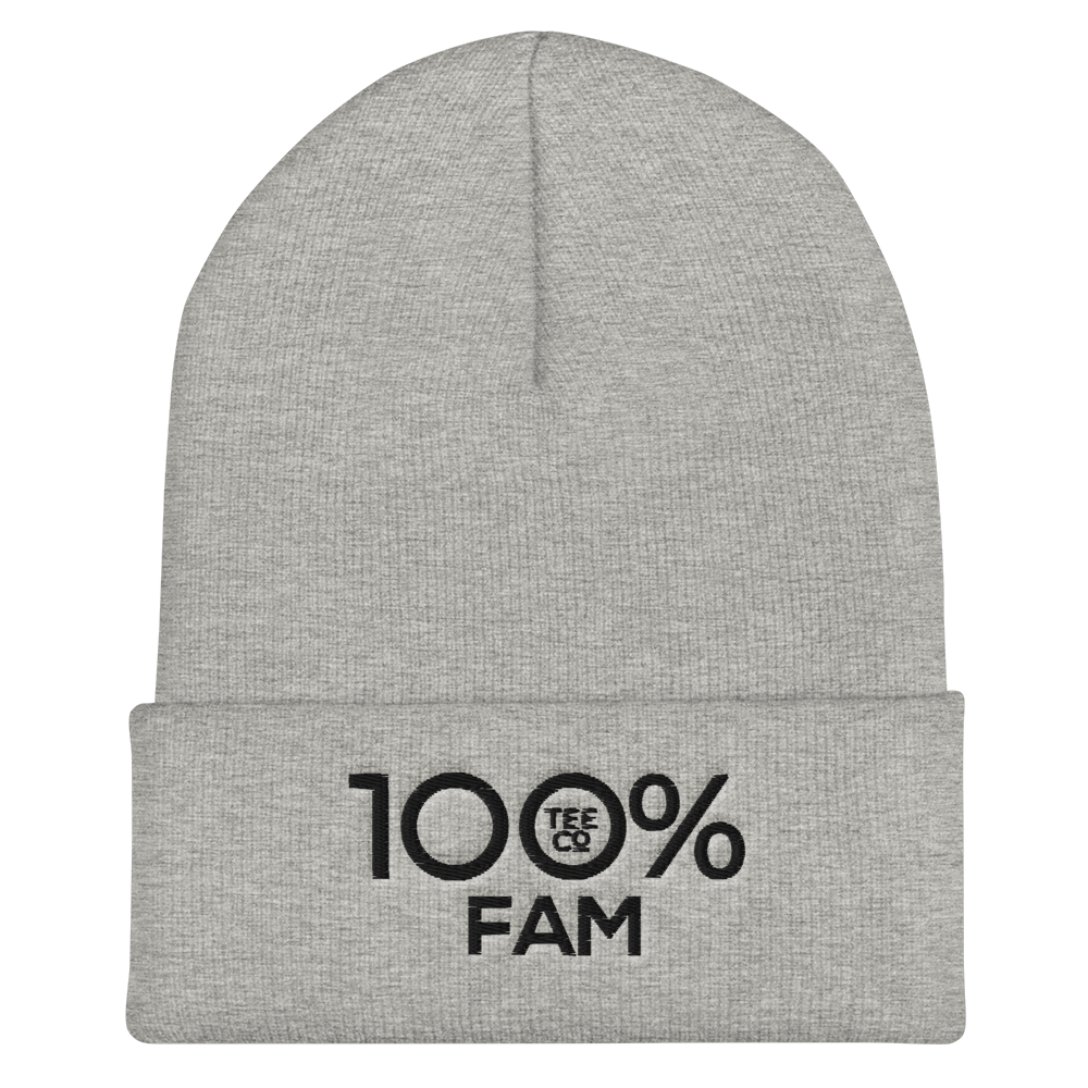 100% FAM Cuffed Beanie - 100 Percent Tee Company