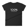 100% AWESOME Women's Short Sleeve Tee - 100 Percent Tee Company