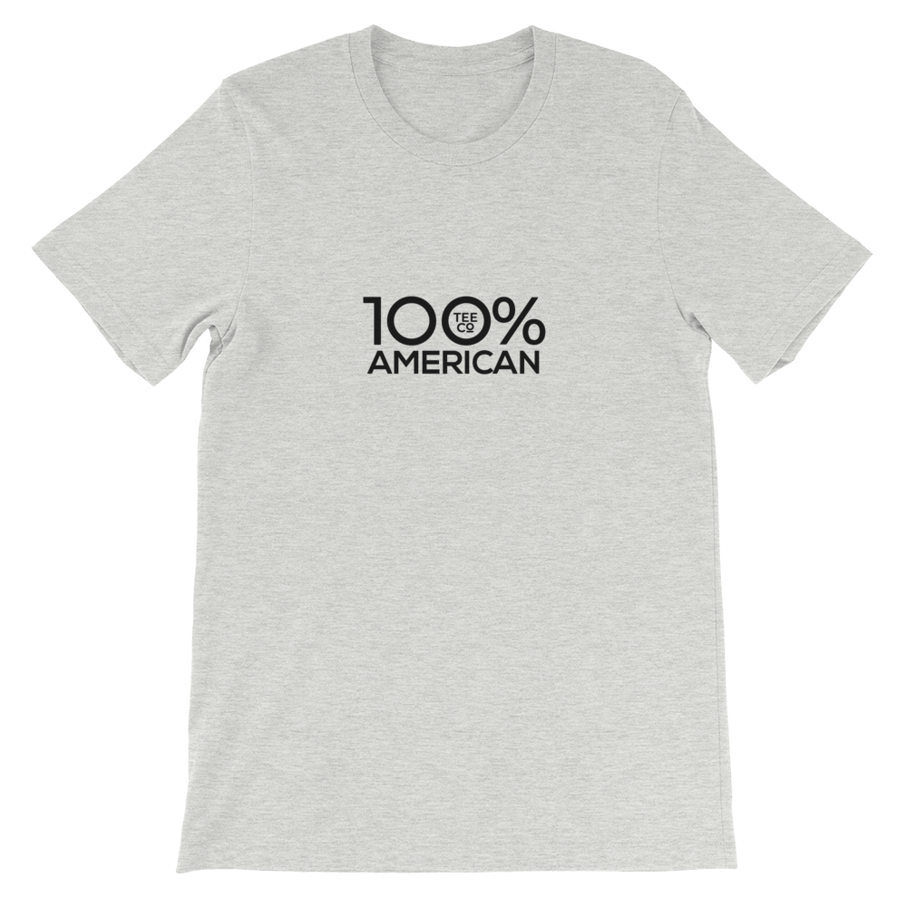 100% AMERICAN Short-Sleeve Unisex Tee - 100 Percent Tee Company