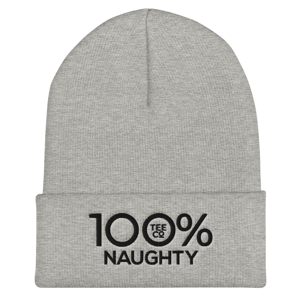 100% NAUGHTY Cuffed Beanie - 100 Percent Tee Company