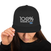 100% SHARK ALLY Snapback Baseball Hat to benefit Shark Allies - 100 Percent Tee Company