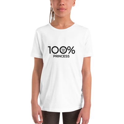 100% PRINCESS Youth Short Sleeve Tee - 100 Percent Tee Company