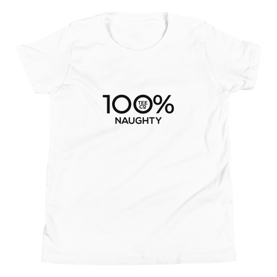 100% NAUGHTY Youth Short Sleeve Tee - 100 Percent Tee Company